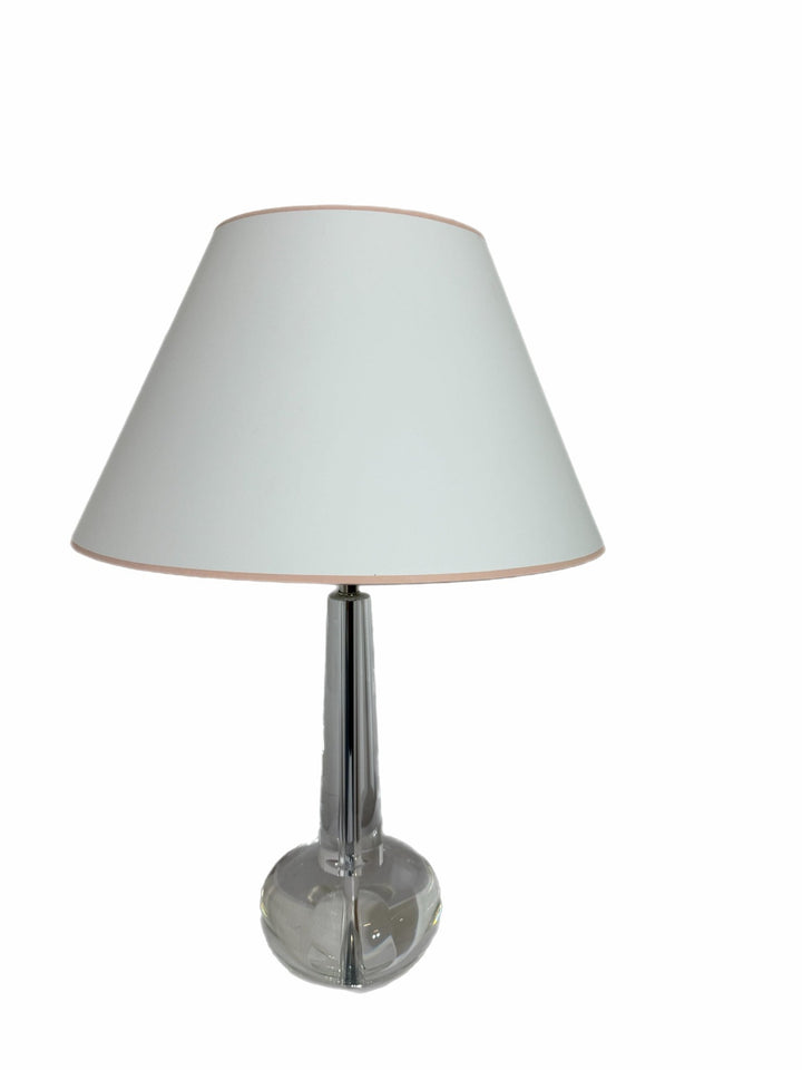 White Paper with Odessa Pink Trim - Lux Lamp Shades