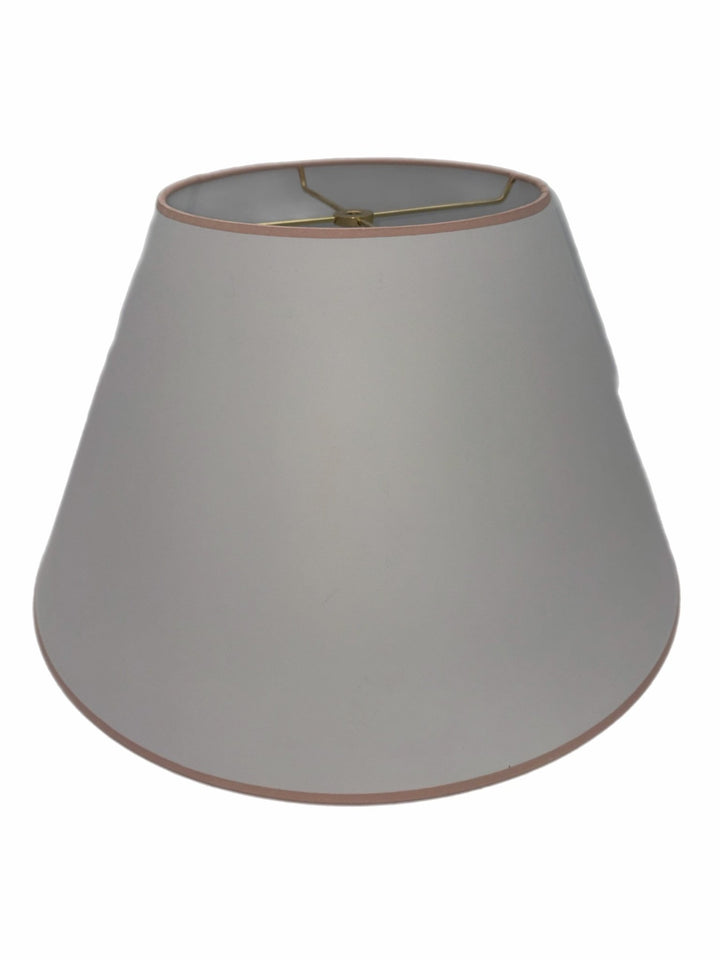White Paper with Odessa Pink Trim - Lux Lamp Shades