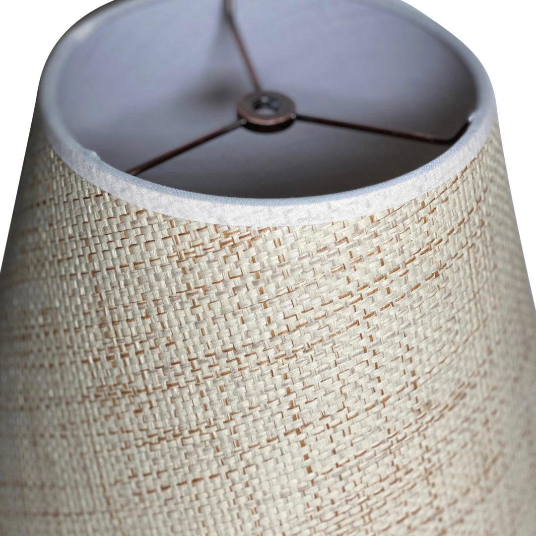 12" Scalloped Raffia Hardback Shade - Lux Lamp Shades