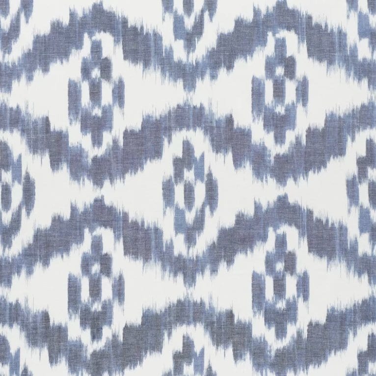 12" Schumacher - Chambray Madaket Ikat Gathered Shades - Lux Lamp Shades