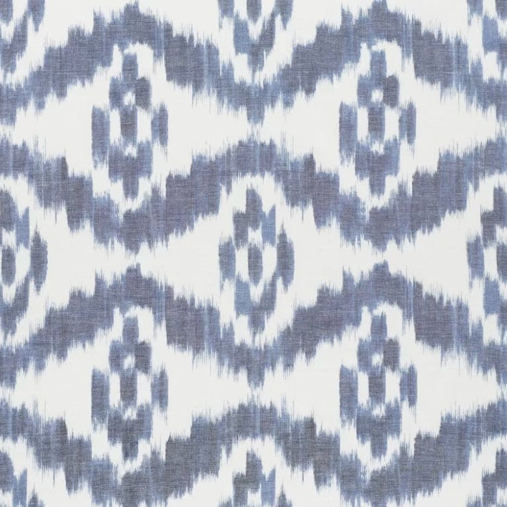 12" Schumacher - Chambray Madaket Ikat Gathered Shades - Lux Lamp Shades