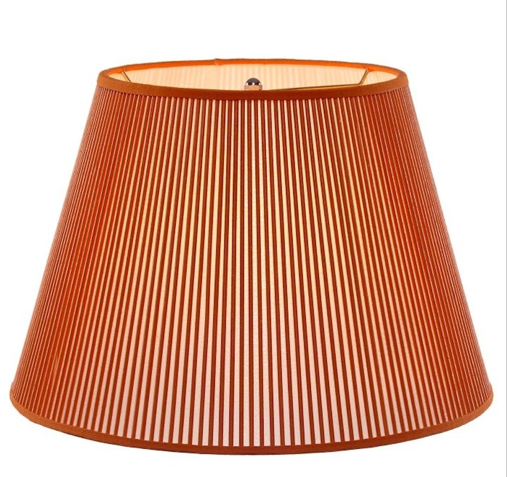 14" Solid Orange Stick Shade - (1) in stock and ready to ship - Lux Lamp Shades