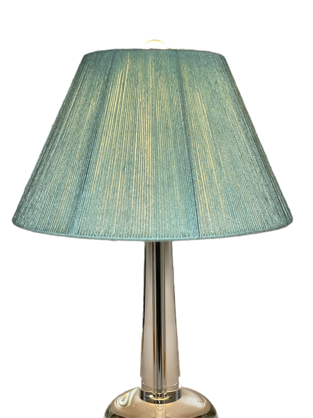 16” Aviary Blue Jute String Empire Lamp Shade - Lux Lamp Shades