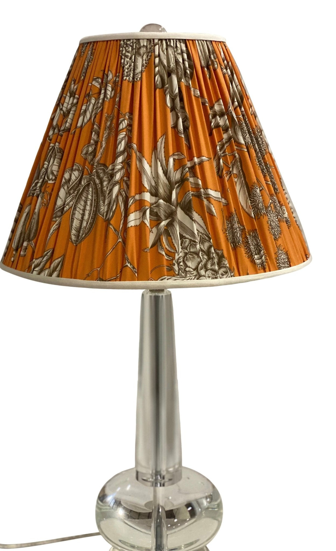 16" Gathered shade - Manuel Canovas Balangan Mandarine - Lux Lamp Shades