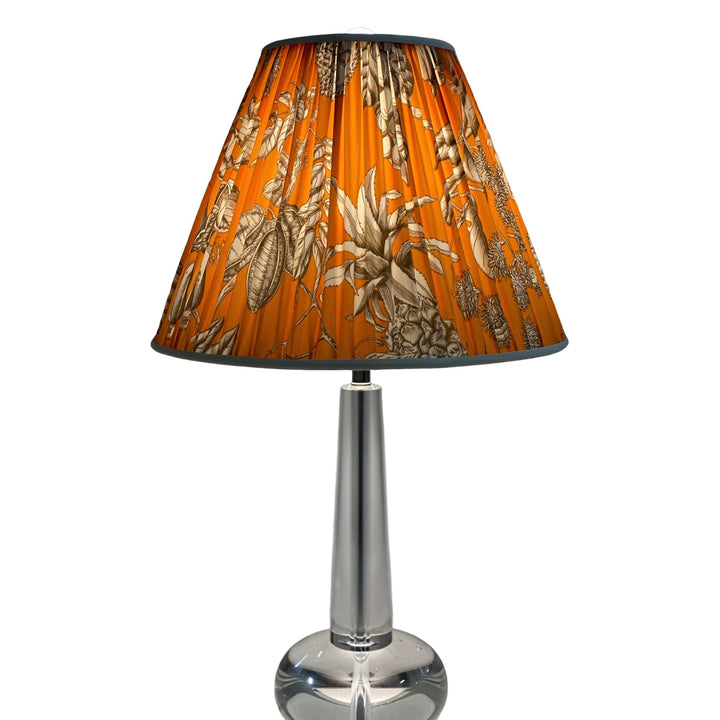 16" Gathered shade - Manuel Canovas Balangan Mandarine - Lux Lamp Shades