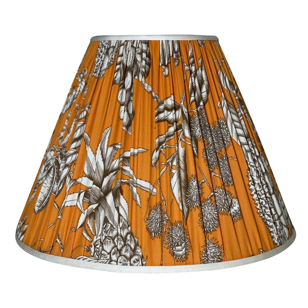 16" Gathered shade - Manuel Canovas Balangan Mandarine - Lux Lamp Shades