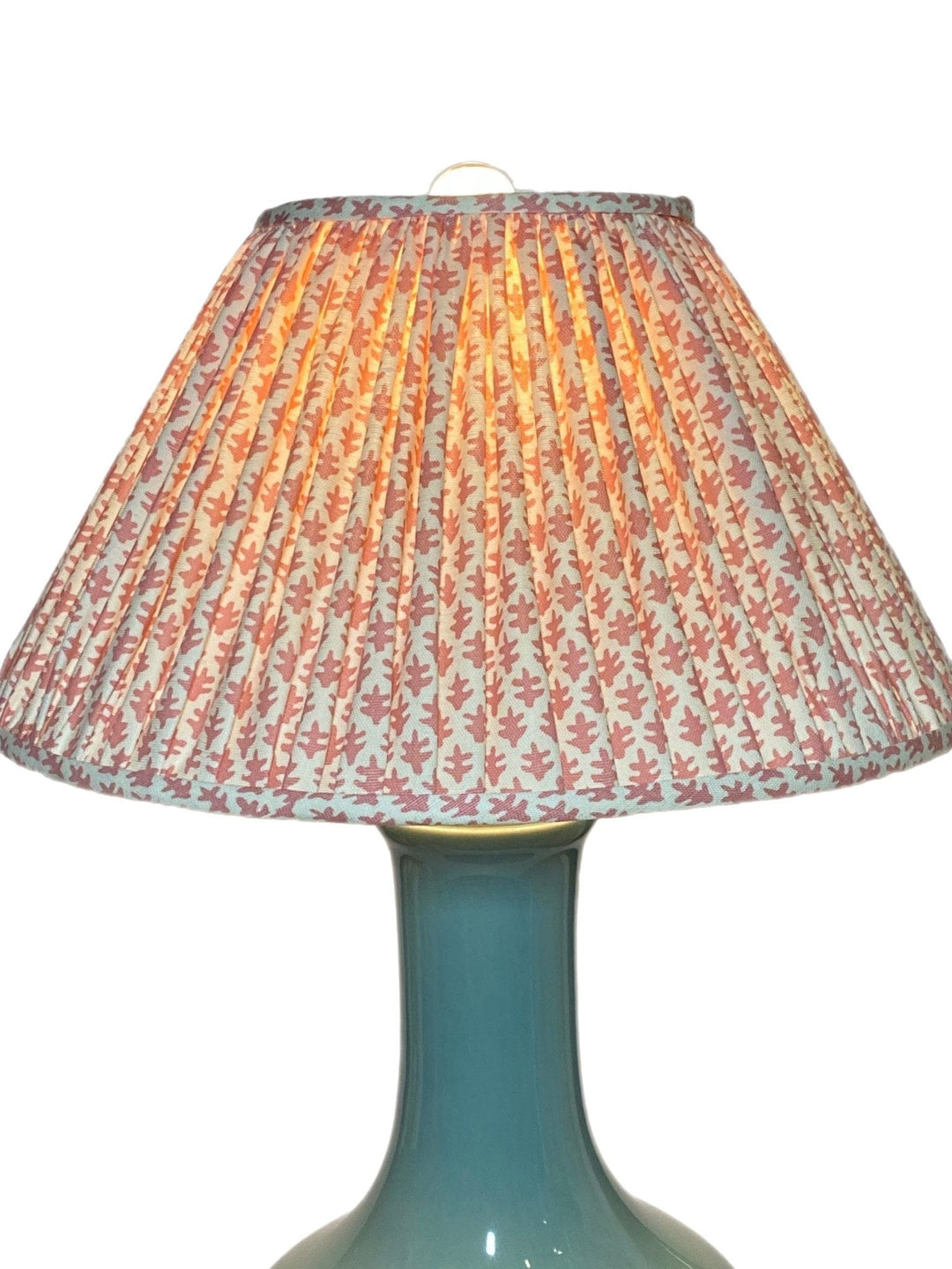 17" Custom Empire Shade made with Sister Parish Burmese fabric - Lux Lamp Shades