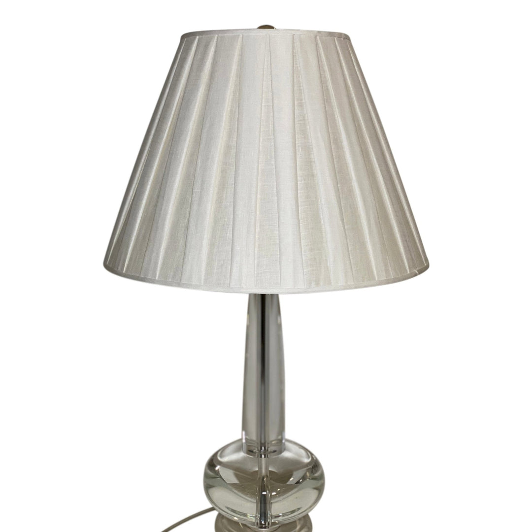 18" Box Pleat Linen Lamp Shade (9” Top X 18” Bottom X 13” Slant) - Lux Lamp Shades