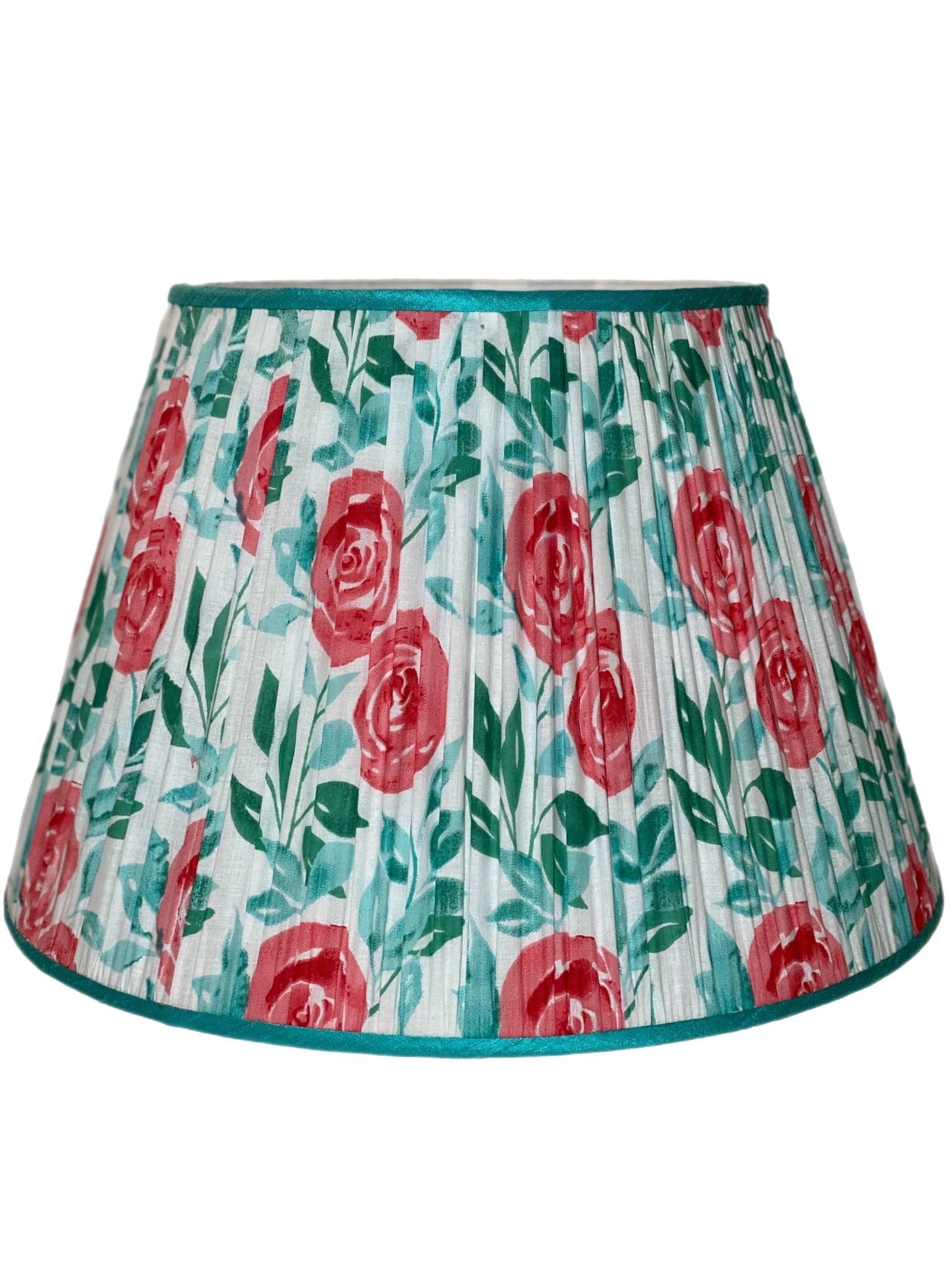 18” Gathered Sari Shade With Contrasting Trim - Lux Lamp Shades'