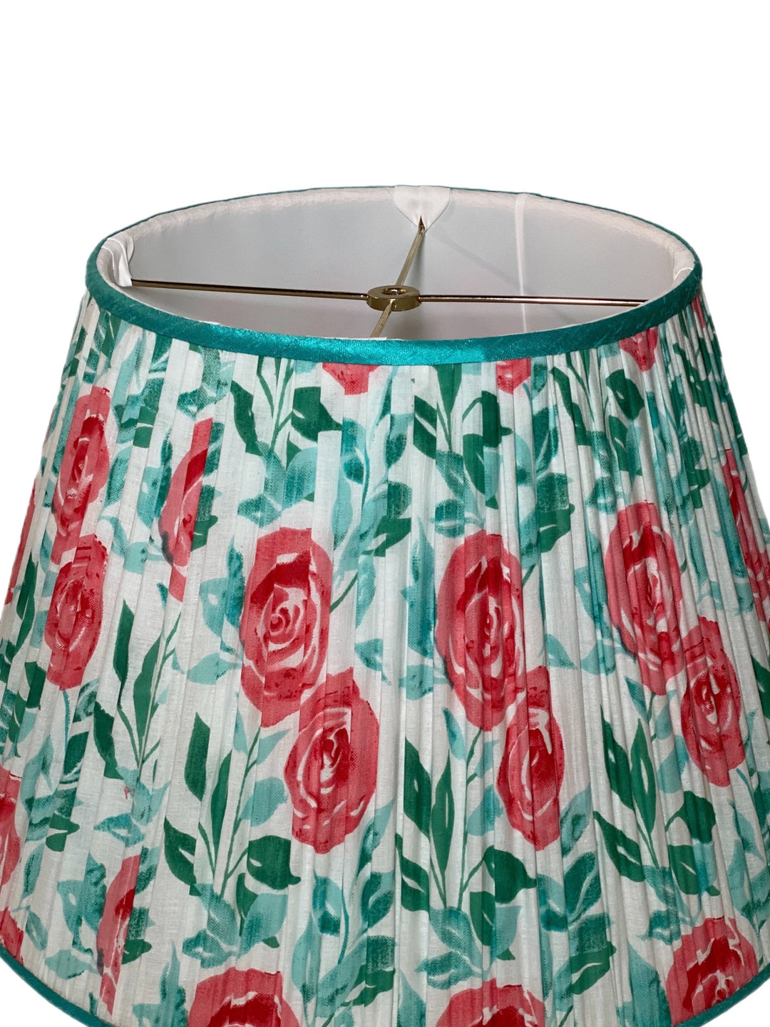 18" Gathered Sari Shade with Contrasting trim - Lux Lamp Shades