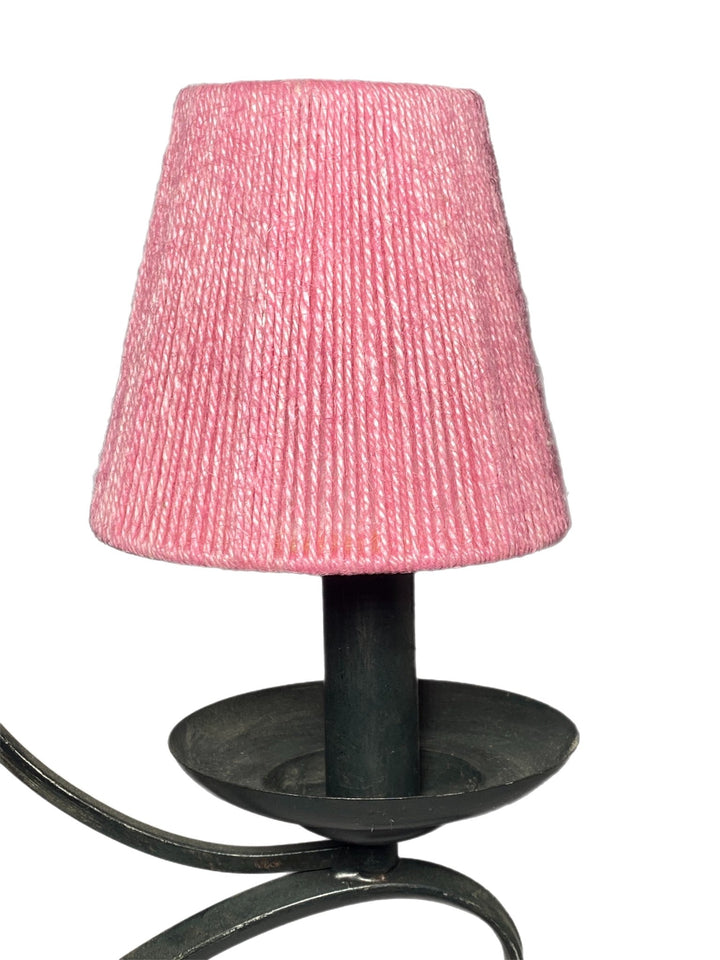 5" HAUTE PINK Jute String Empire Lamp shade - Lux Lamp Shades