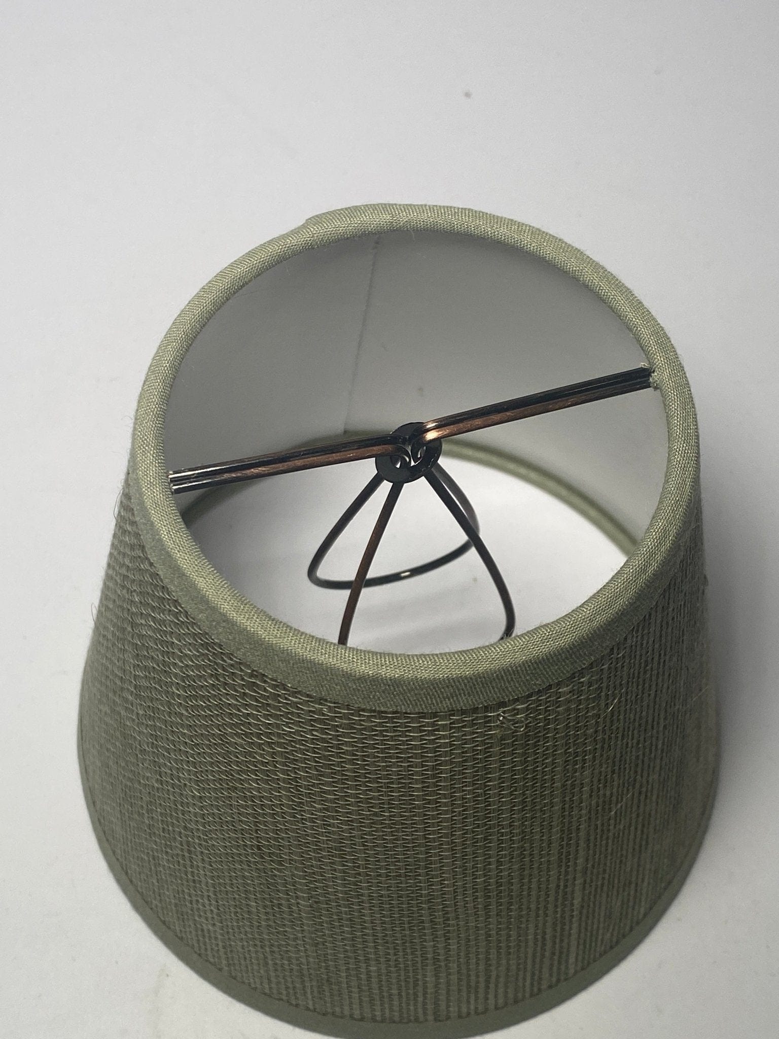 5” Pewter Grasscloth Empire Hardback Sconce Shade - Lux Lamp Shades'