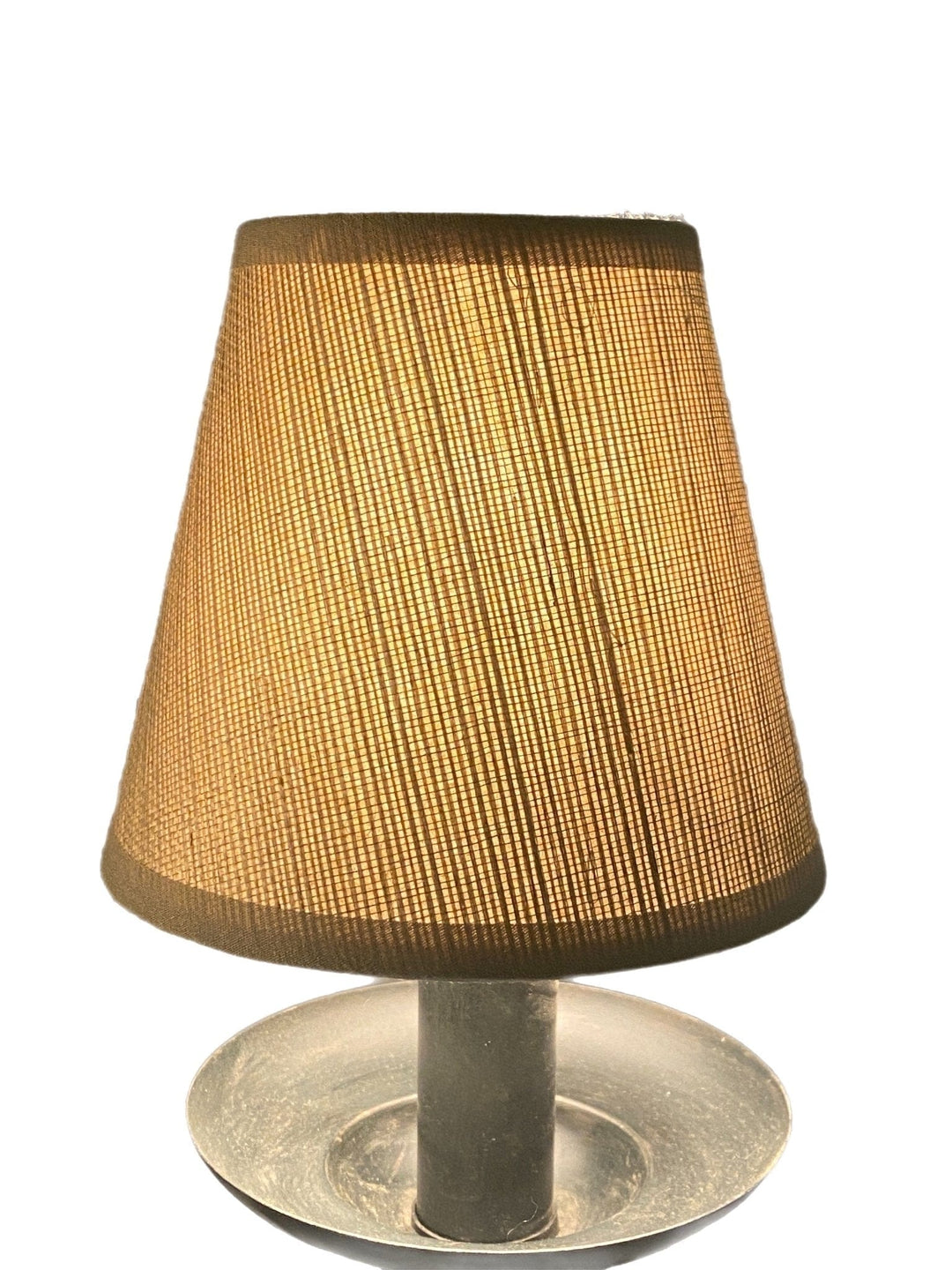5" Pewter Grasscloth Empire Hardback Sconce Shade - Lux Lamp Shades