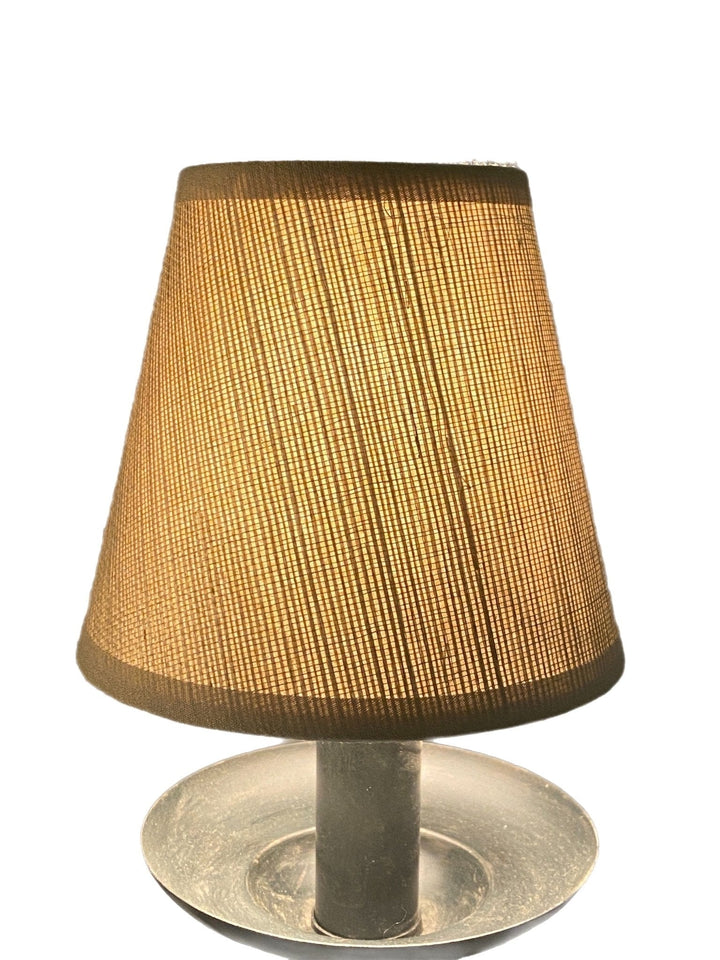 5" Pewter Grasscloth Empire Hardback Sconce Shade - Lux Lamp Shades