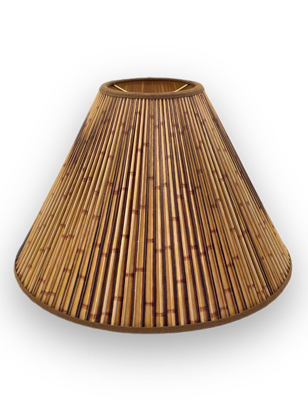 Imprinted Bamboo Lampshades Made With Wood Sticks - Available in Multiple Sizes