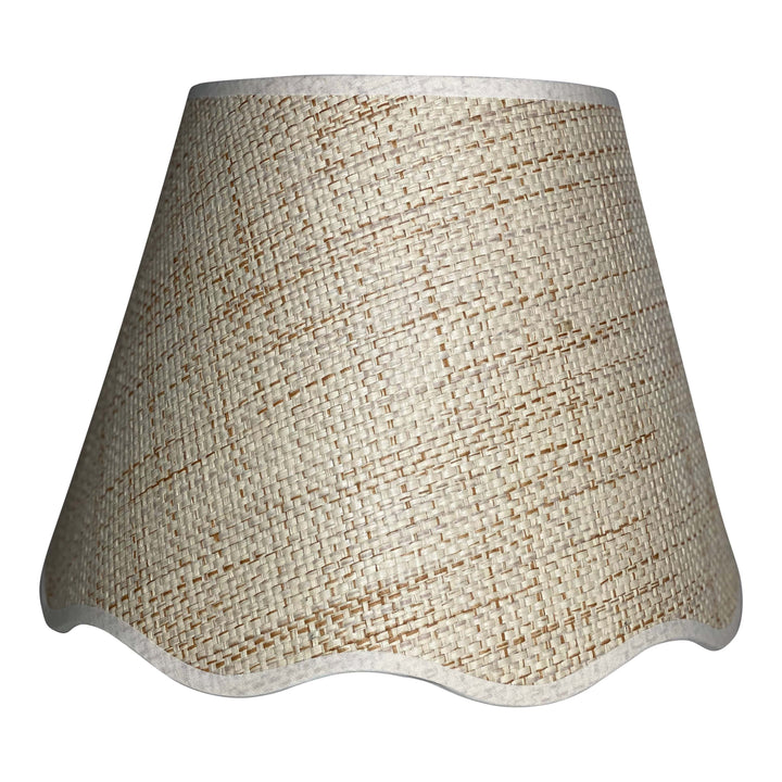 12" Scalloped Raffia Hardback Shade