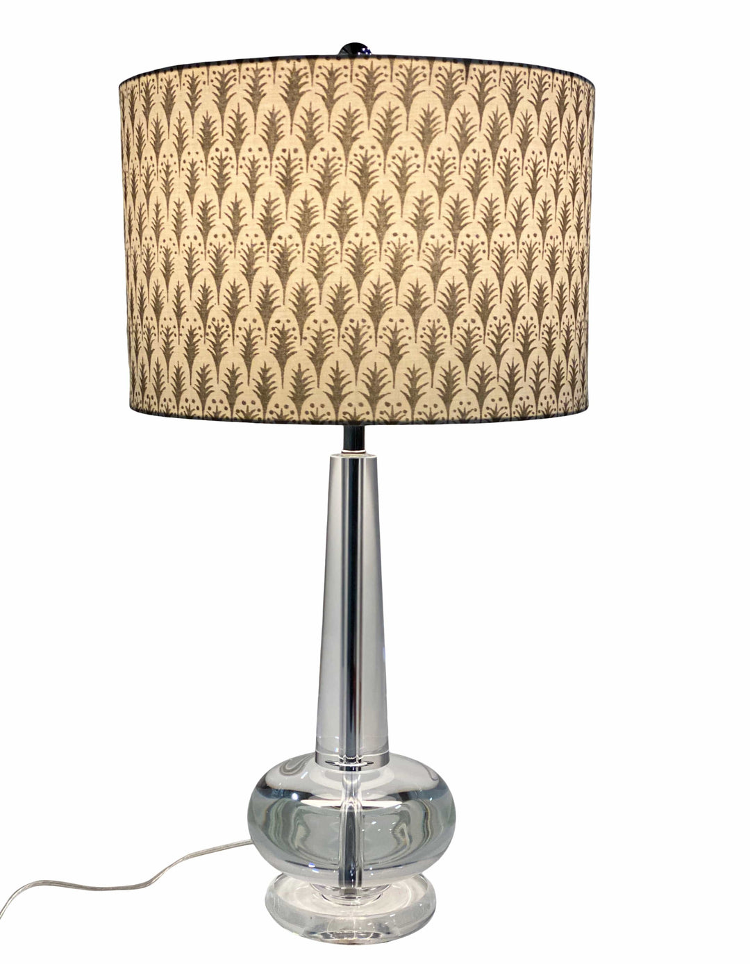 Abbey Lamp by WILDWOOD LAMPS with Custom Designer Shade by Lux