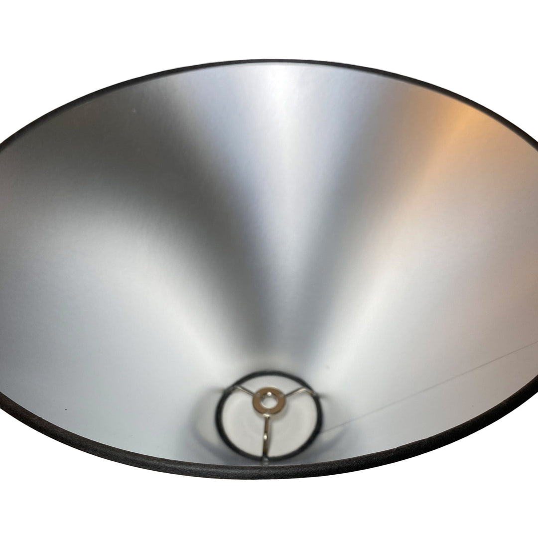 Black Paper With Silver Interior Empire Hard-Back Lamp Shade - Multiple Sizes + Custom Sizes
