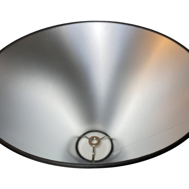 Black Paper With Silver Interior Empire Hard-Back Lamp Shade - Multiple Sizes + Custom Sizes