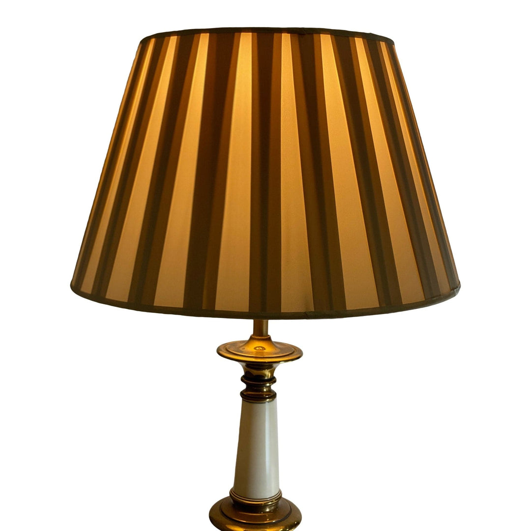 Almond Box Pleat Silk - Pembroke - 18" - Lux Lamp Shades