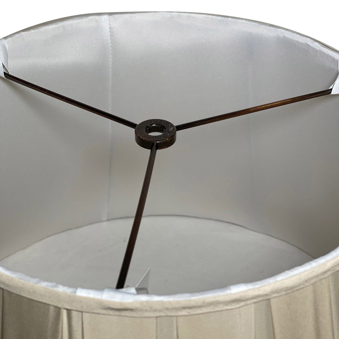 Almond Box Pleat Silk - Pembroke - 18" - Lux Lamp Shades