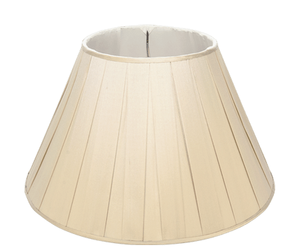 Almond Silk Box Pleat Lamp Shade - Available in Three Sizes - Lux Lamp Shades