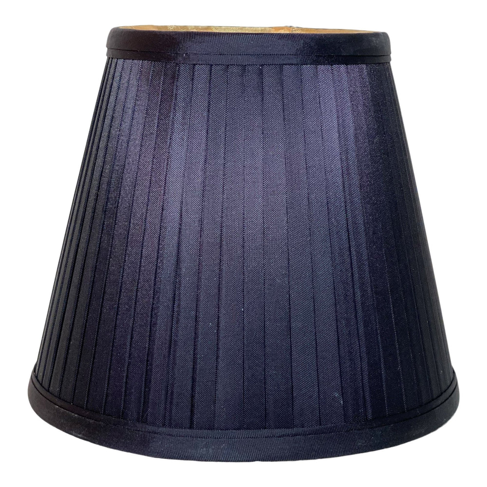 Black Knife Pleat Softback Sconce or Chandelier Shade - Lux Lamp Shades