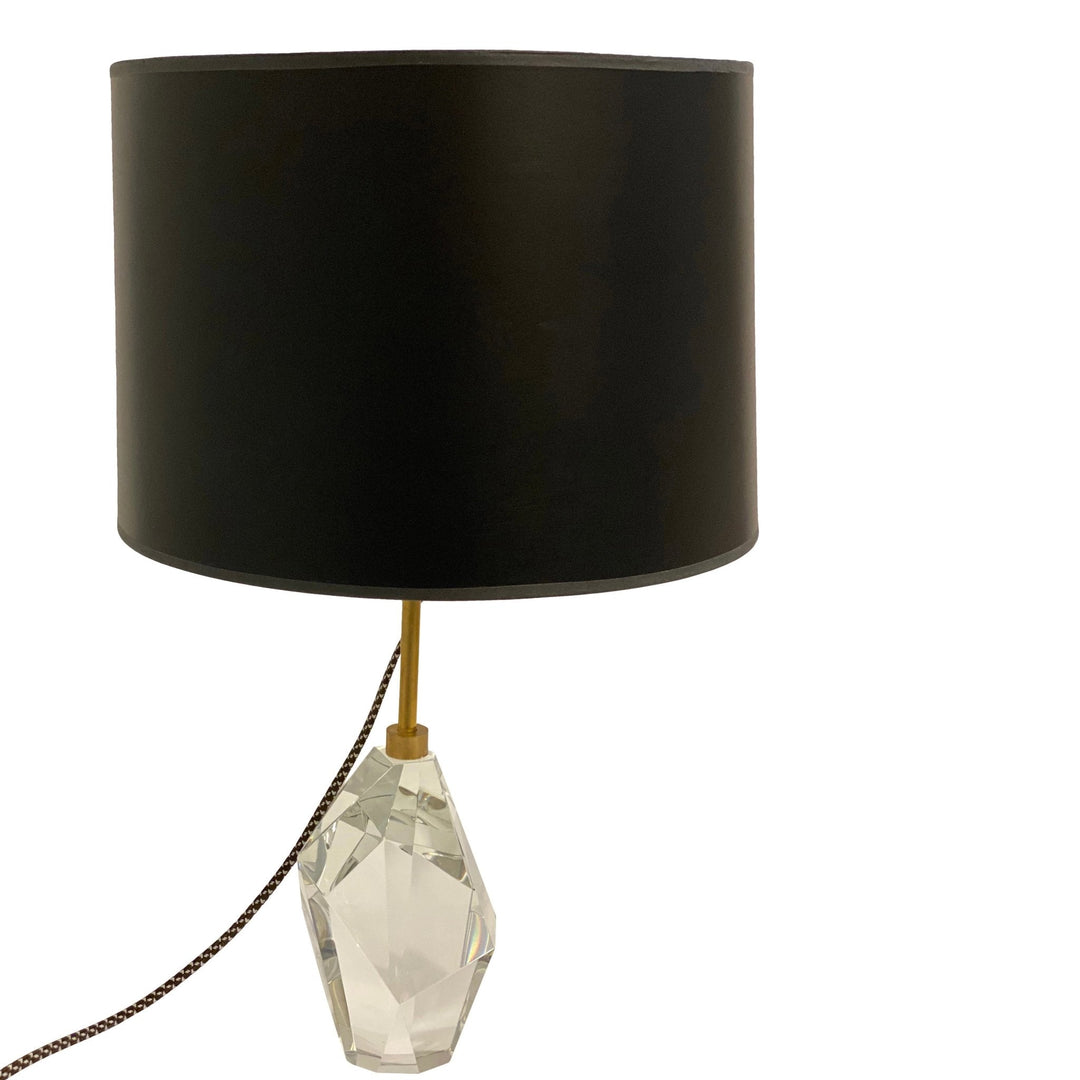 Black Paper Drum Hard-back Lamp Shade - Available in three sizes - Lux Lamp Shades