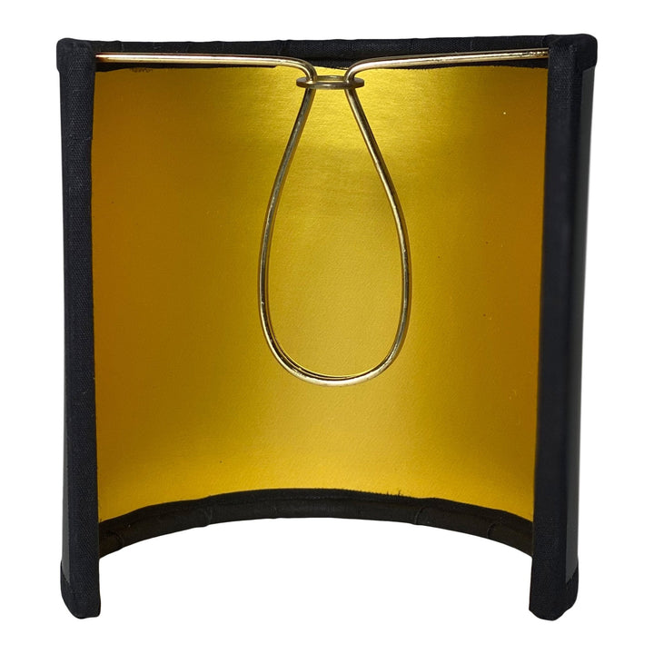 Black Paper with Gold interior Shield Shade - Lux Lamp Shades