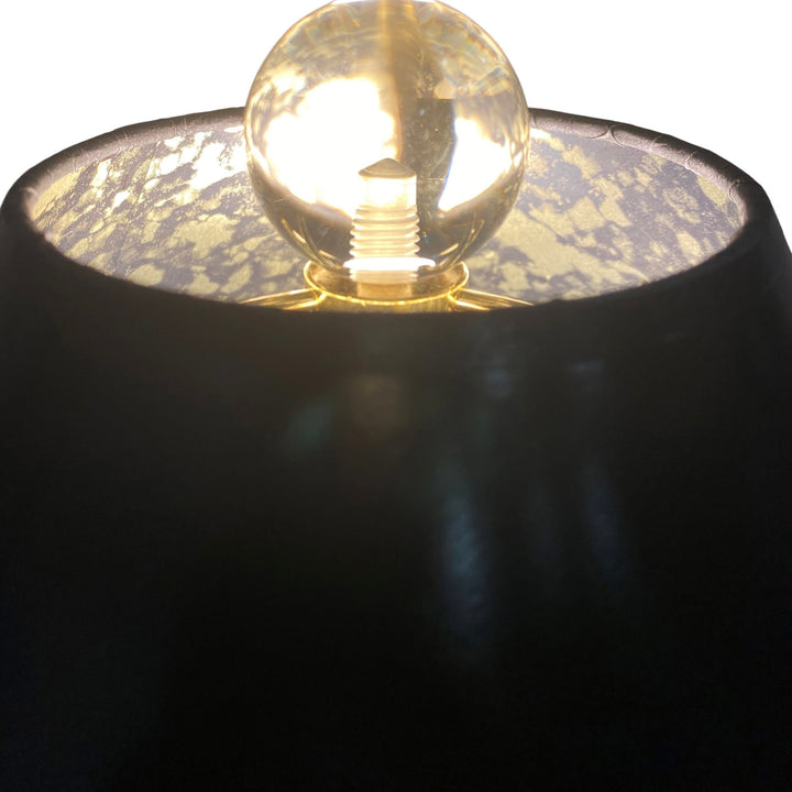 Black Paper with Tortoise Shell interior Empire Hard-back Lamp Shade - Multiple Sizes + CUSTOM SIZES - Lux Lamp Shades