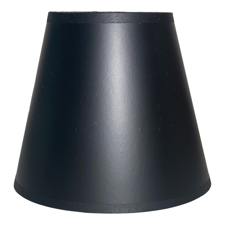 Black Paper with Tortoise Shell lining 3"top x 5"base x 4.5" slant - Lux Lamp Shades