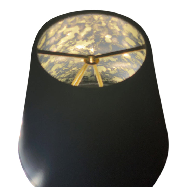 Black Paper with Tortoise Shell lining 3"top x 5"base x 4.5" slant - Lux Lamp Shades