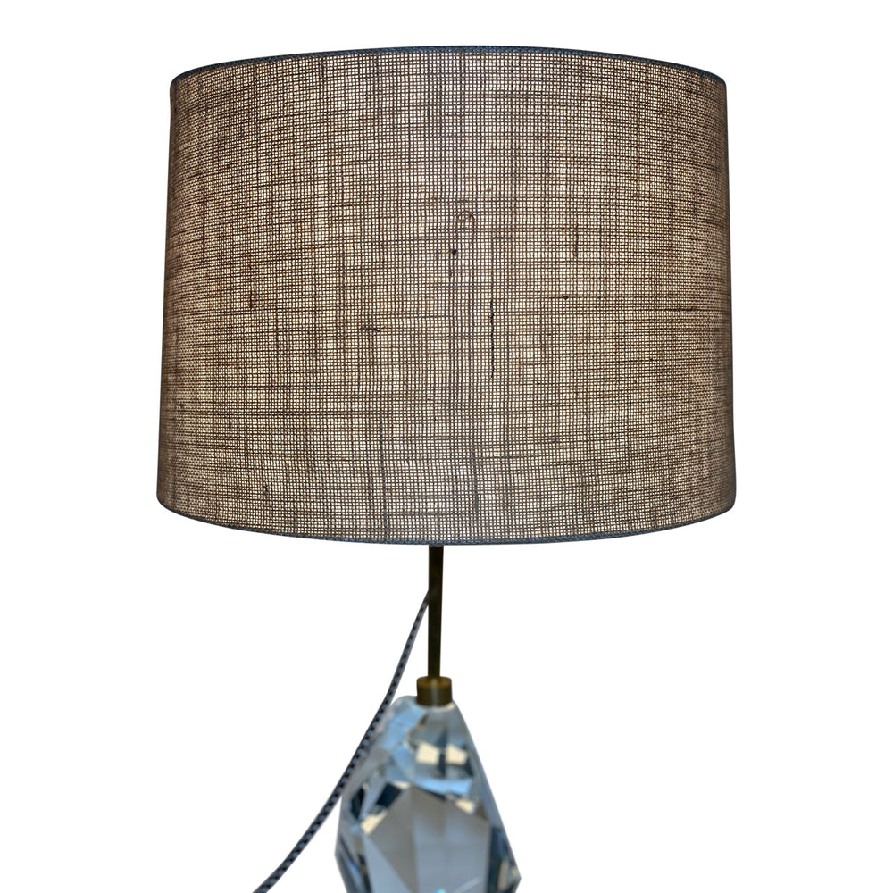 Bleached Burlap Drum Hard-back Lamp Shade - Available in three sizes - Lux Lamp Shades