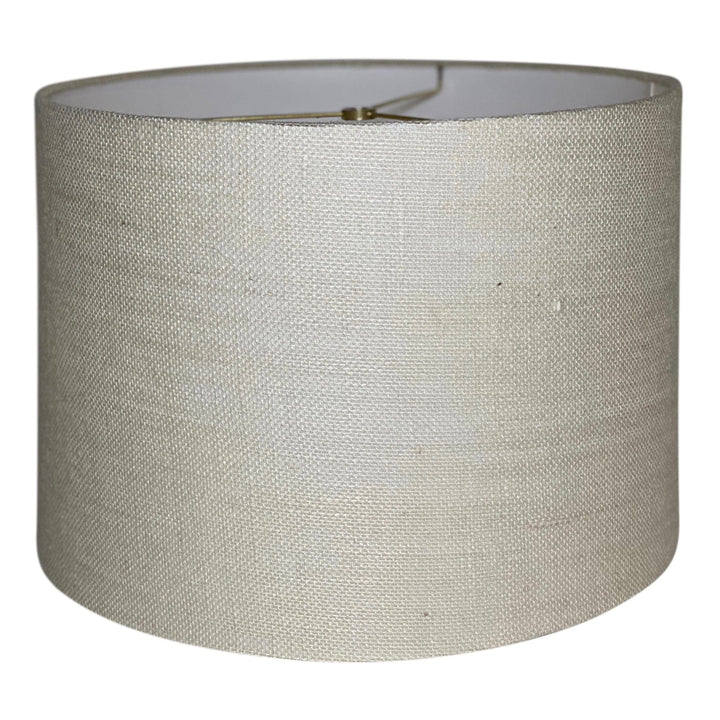 Bleached Burlap Drum Hard-back Lamp Shade - Available in three sizes - Lux Lamp Shades