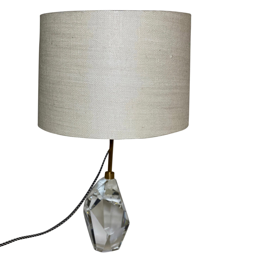 Bleached Burlap Drum Hard-back Lamp Shade - Available in three sizes - Lux Lamp Shades
