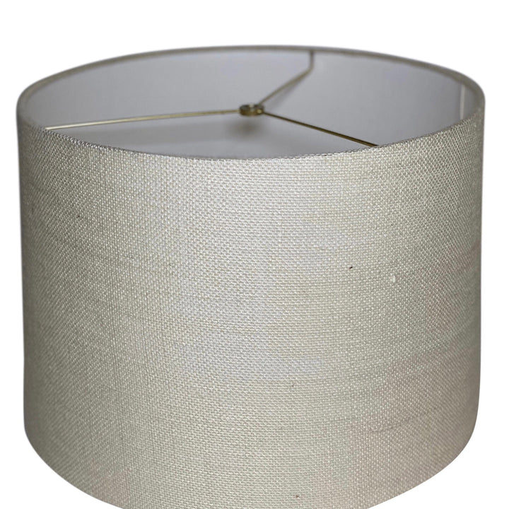 Bleached Burlap Drum Hard-back Lamp Shade - Available in three sizes - Lux Lamp Shades