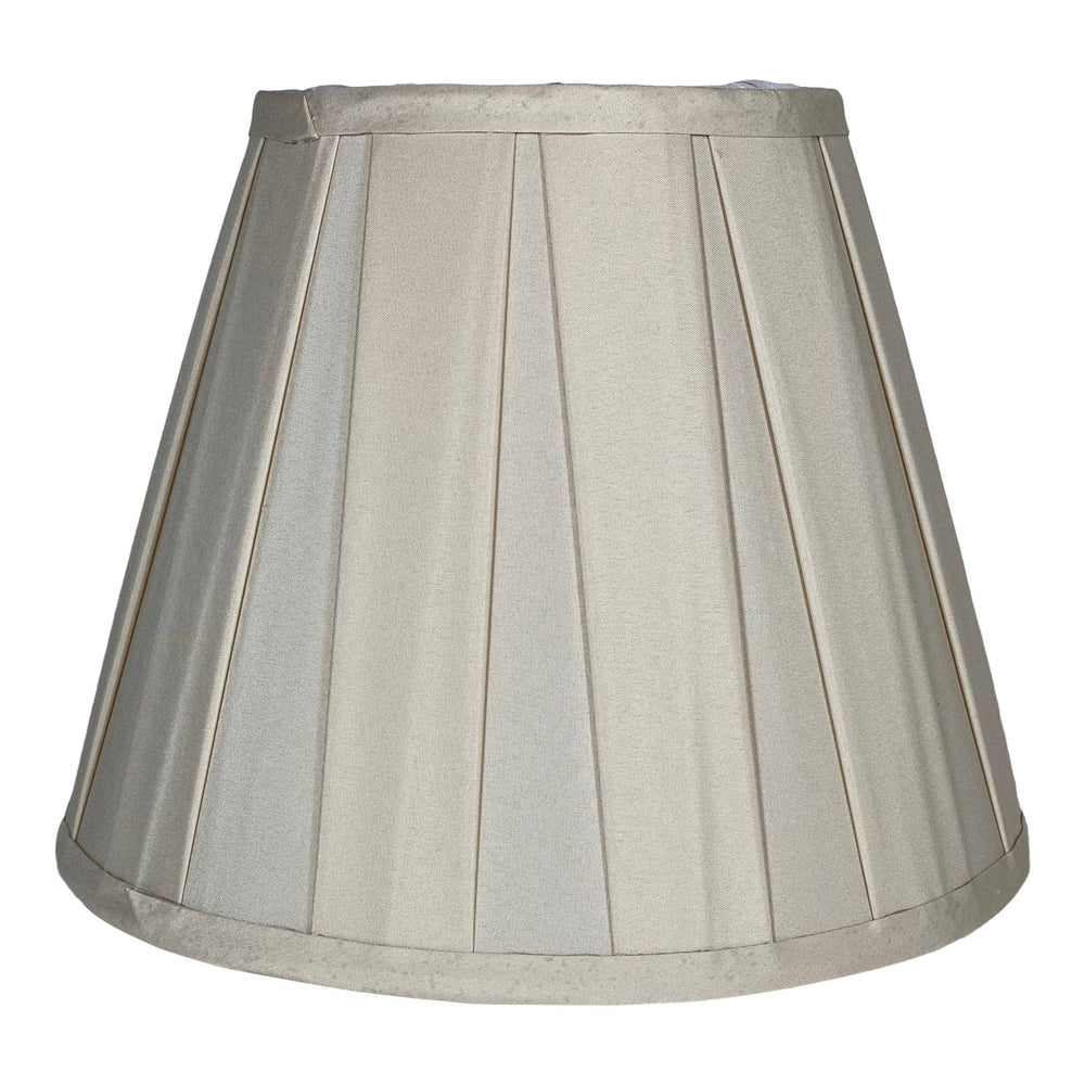 Box Pleat Almond Silk Chandelier Lamp Shade 5" Base - Lux Lamp Shades