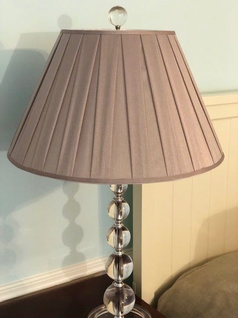 Box Pleat Blush Silk Empire - Lux Lamp Shades