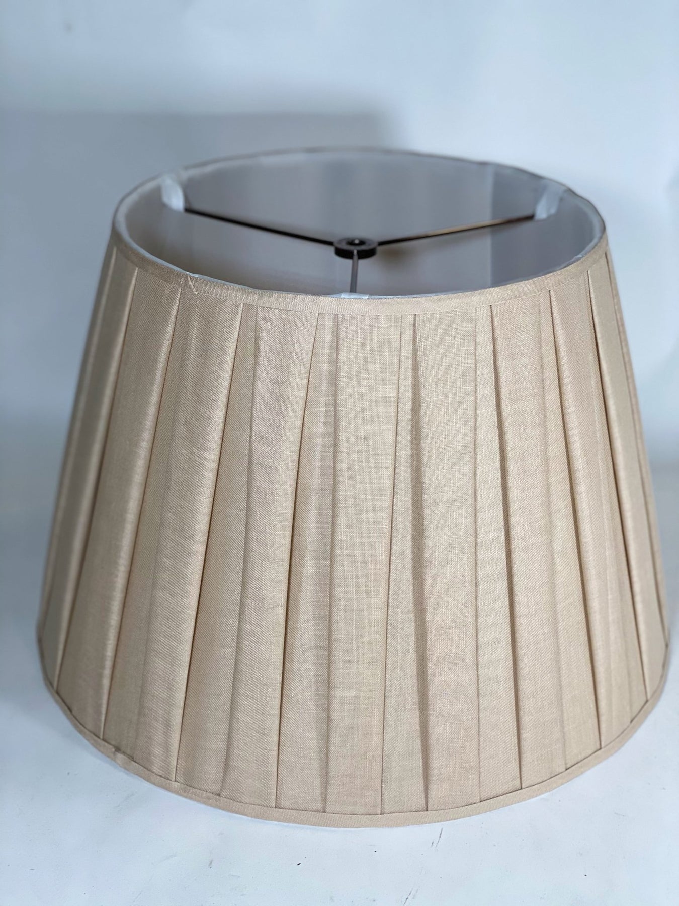 Box Pleat Linen Drum - Lux Lamp Shades'