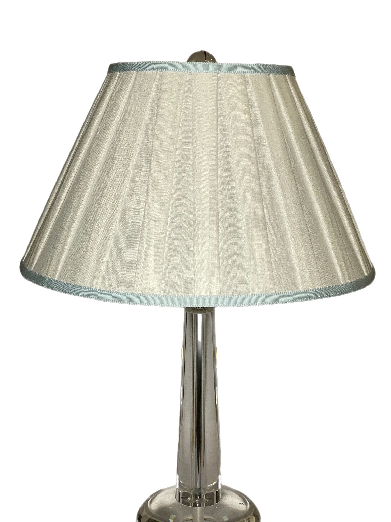 Box Pleat Linen Empire Lamp Shade + Accent Trim