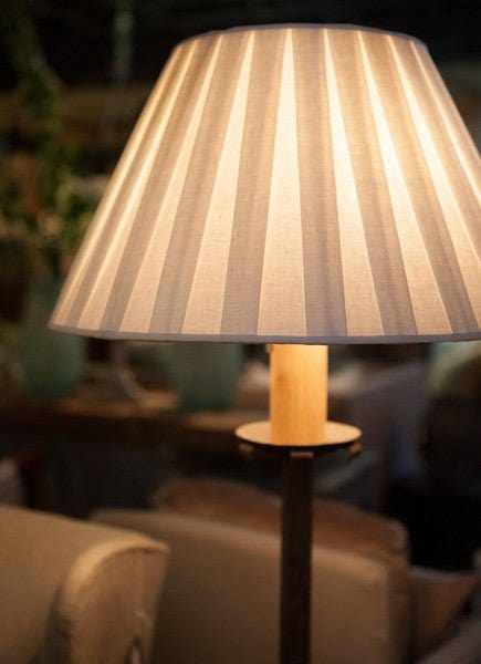 Box Pleat Linen Empire Lamp Shade - Available in Six Sizes + Add Custom Trim - Lux Lamp Shades