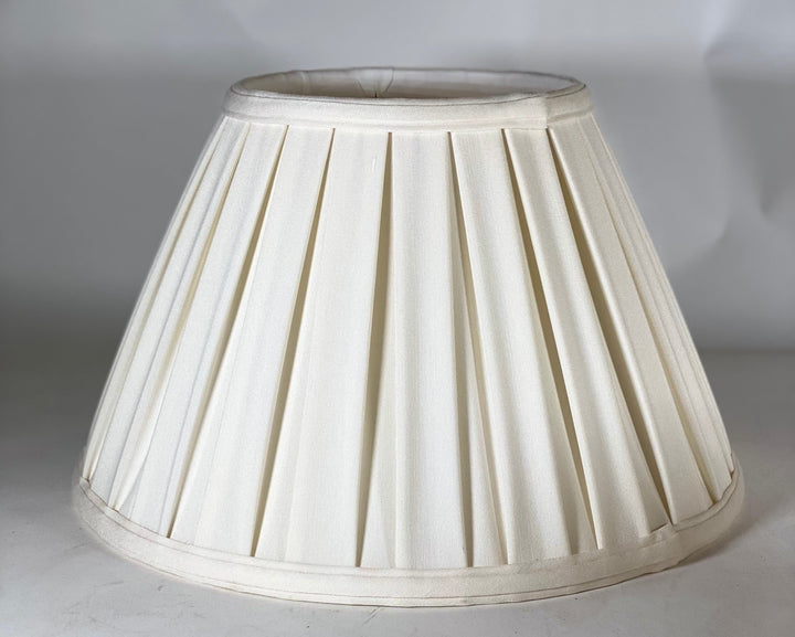 Box Pleat Linen Empire Lamp Shades 14" - Lux Lamp Shades