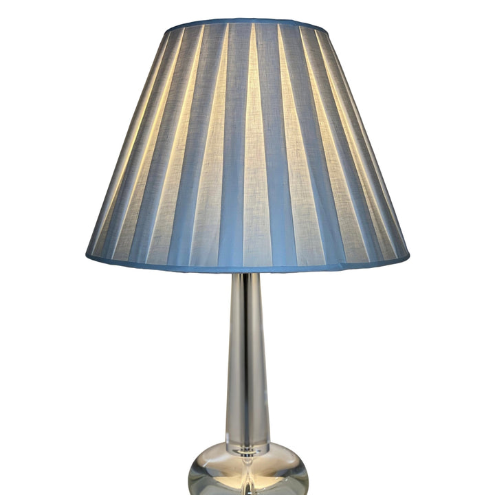 Box Pleat Linen Lamp Shade (9" top x 18" bottom x 13" slant) - Lux Lamp Shades