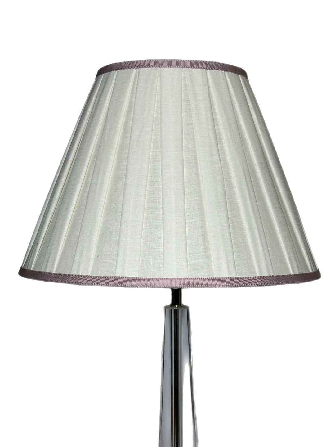 Box Pleat Linen Lamp Shade (9” Top X 18” Bottom X 13” Slant) - Lux Lamp Shades