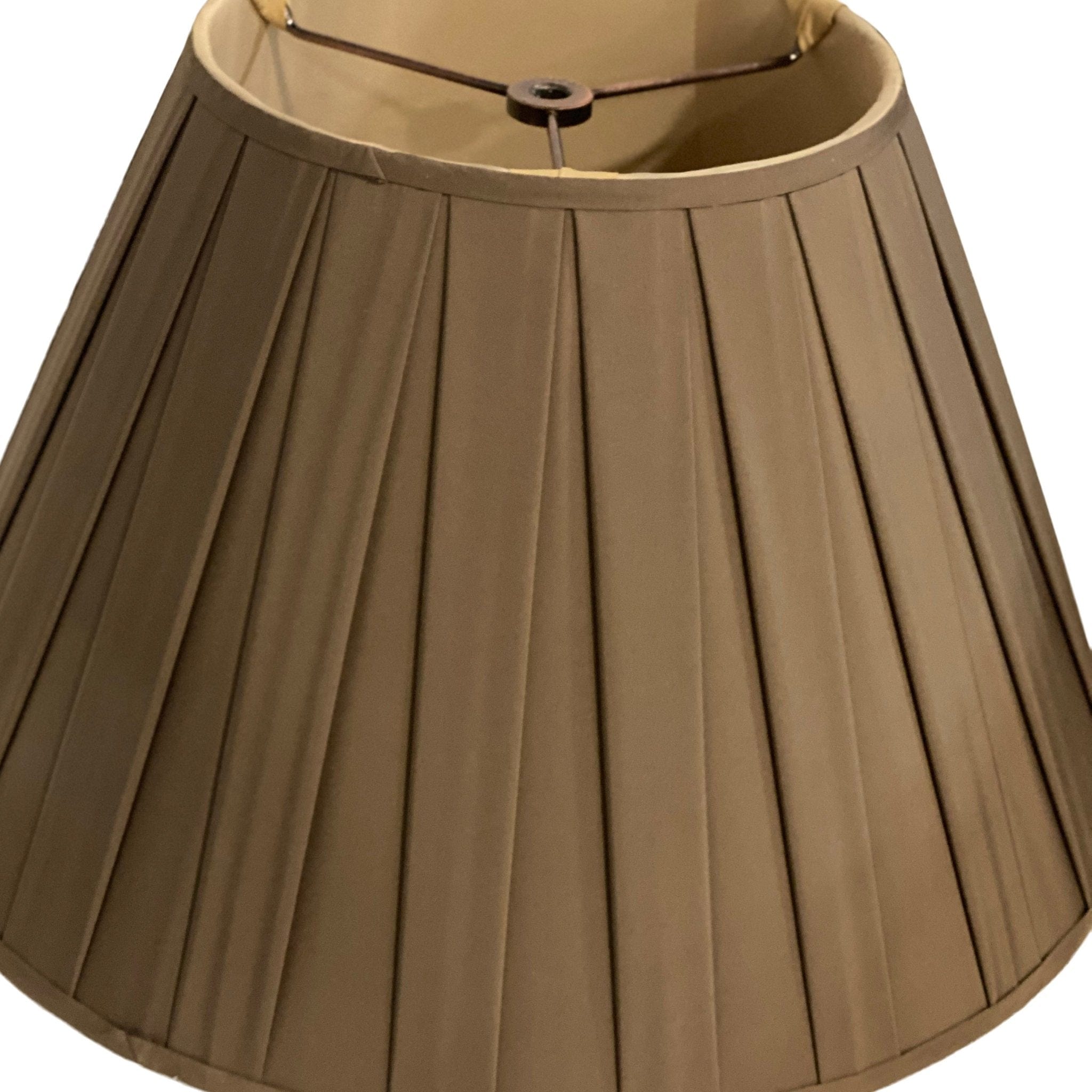 Mocha Silk Box Pleat Empire Lamp Shade, 16