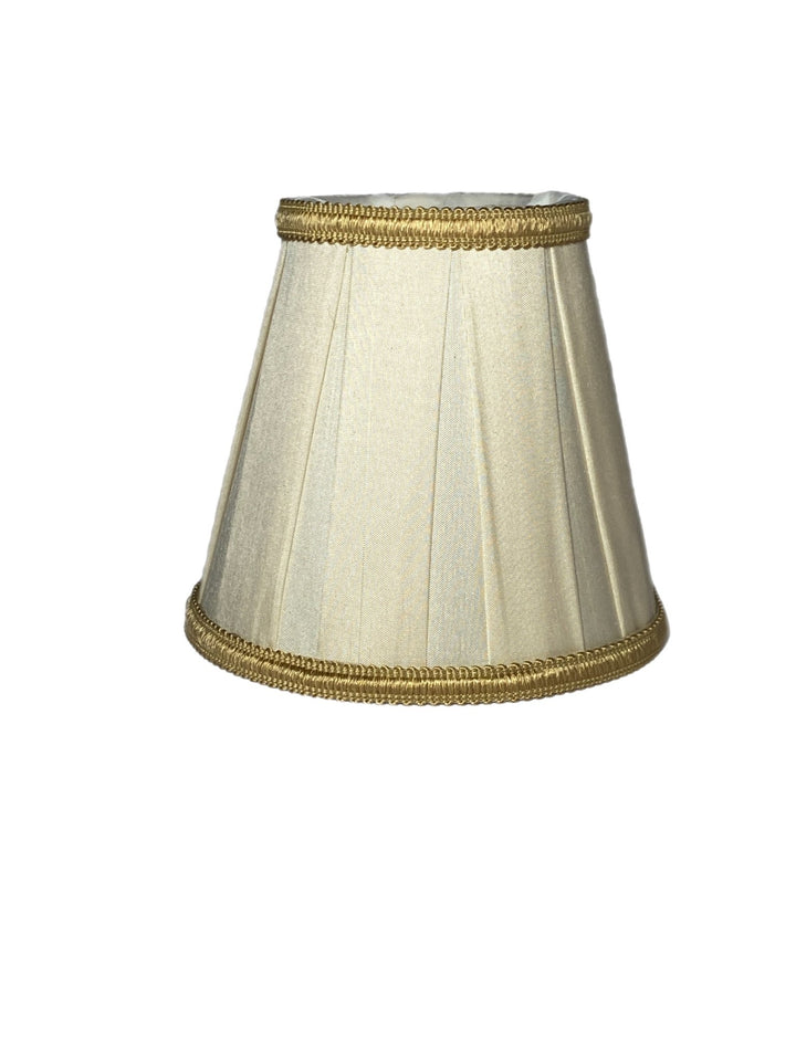 Box Pleat Silk Chandelier Lamp Shade - Available in Three Sizes + Add Custom Gimp - Lux Lamp Shades