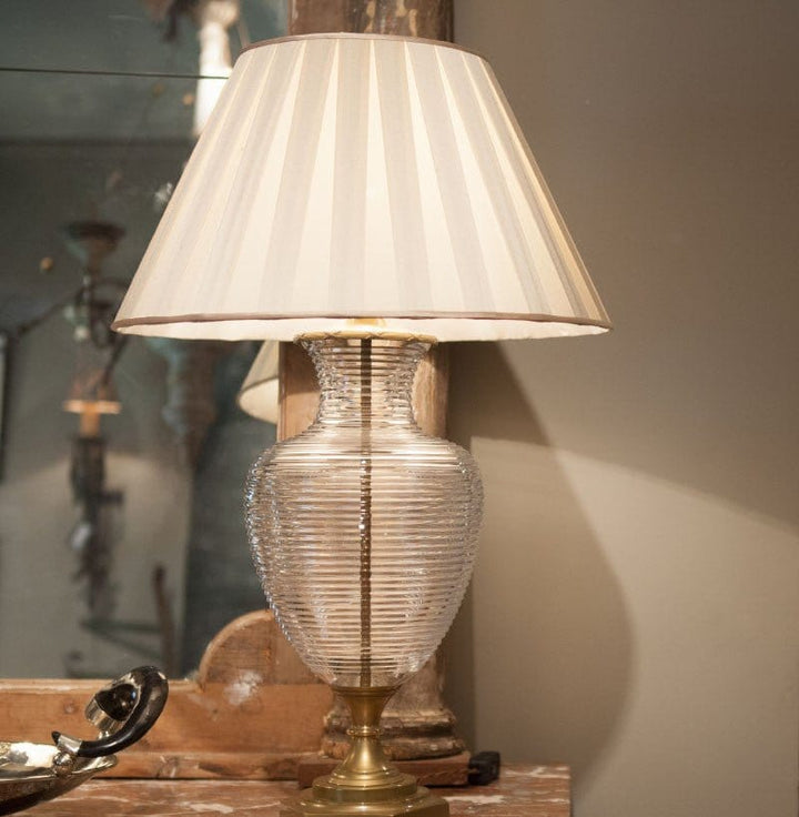 Box Pleat Silk Empire Lamp Shade - Available in Six Sizes + Add Silk Trim - Lux Lamp Shades