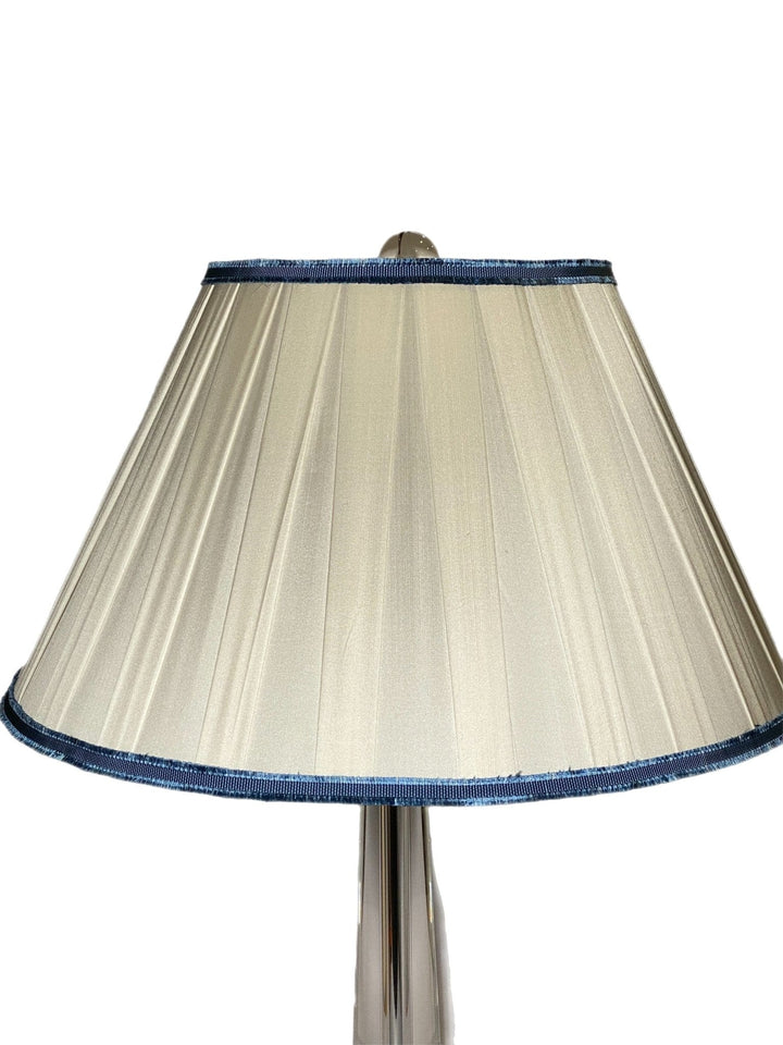 Box Pleat Silk Empire Lamp Shade - Available in Six Sizes + Add Silk Trim - Lux Lamp Shades