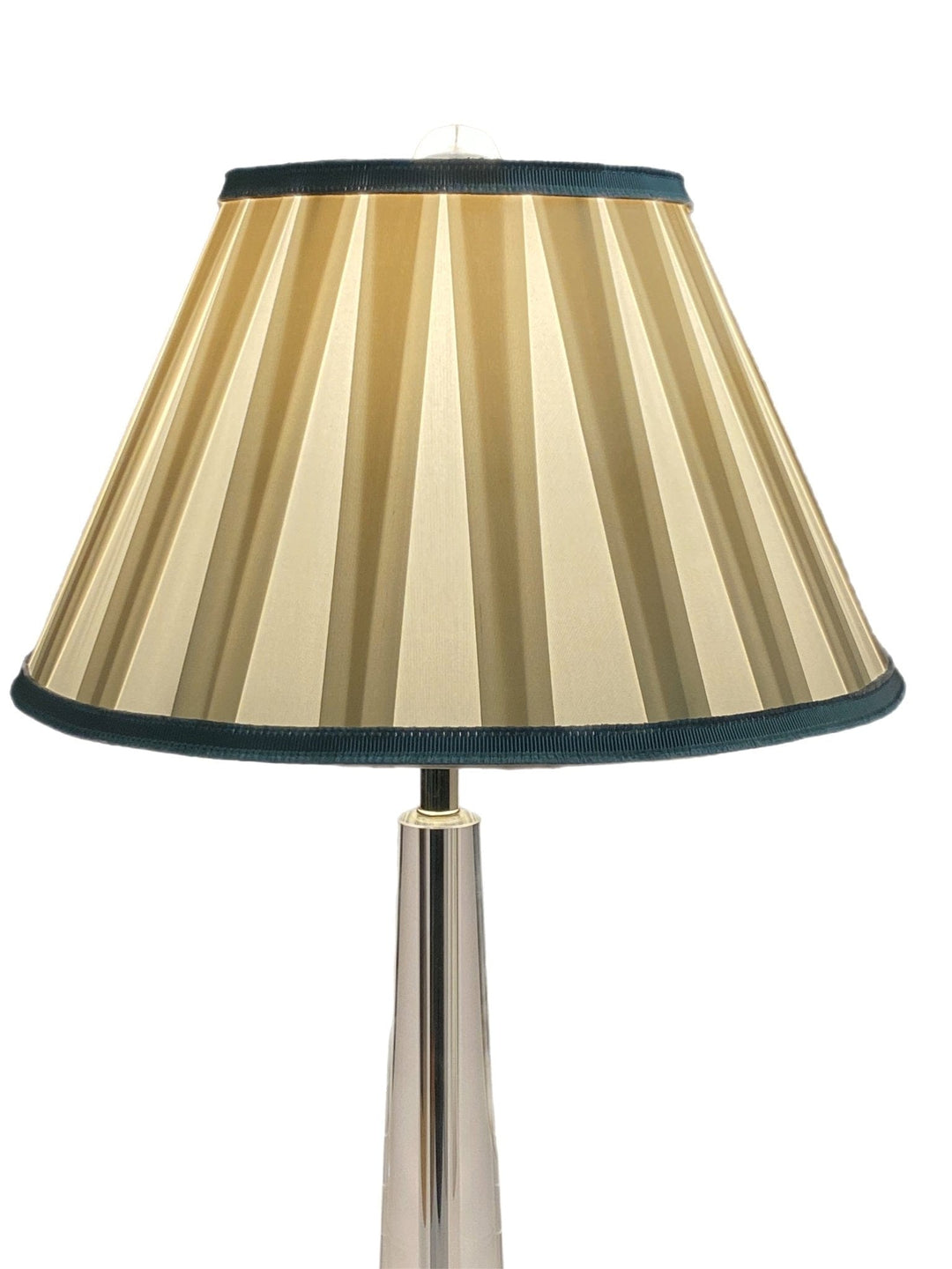 Box Pleat Silk Empire Lamp Shade - Available in Six Sizes + Add Silk Trim - Lux Lamp Shades