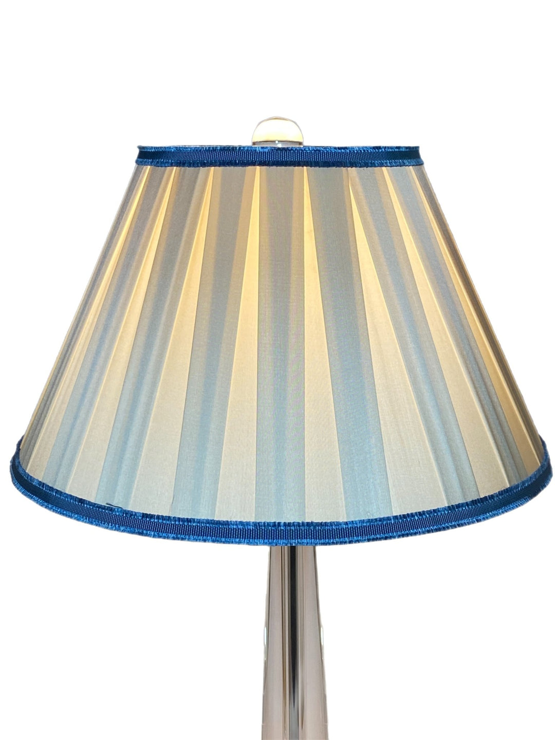 Box Pleat Silk Empire Lamp Shade - Available in Six Sizes + Add Silk Trim - Lux Lamp Shades